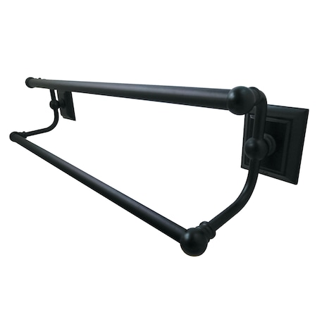 Kingston Brass Millennium 24" Dual Towel Bar, Oil Rubbed Bronze BA6013ORB